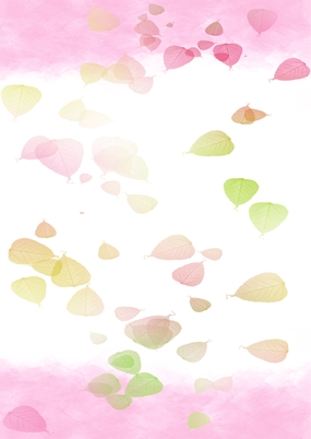 唯美清新水彩风格落叶背景图片